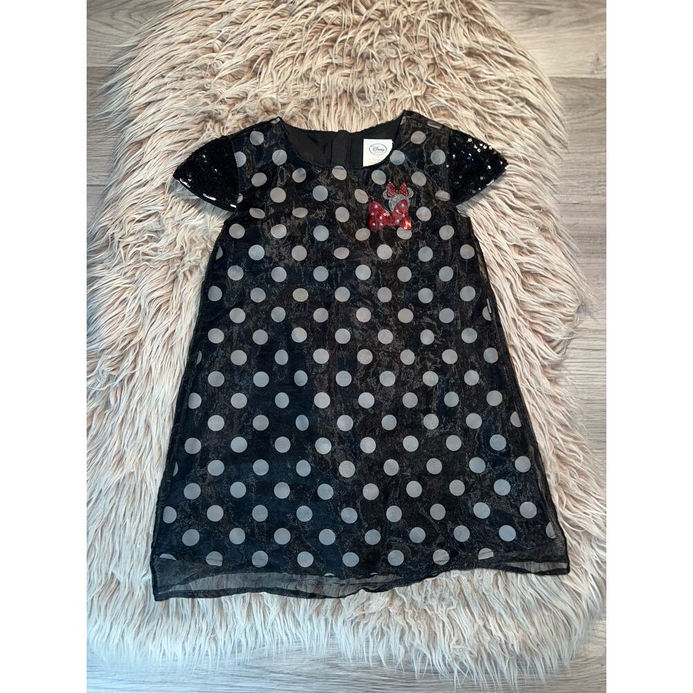 Disney Minnie Mouse toddler black & white polka dots dress
